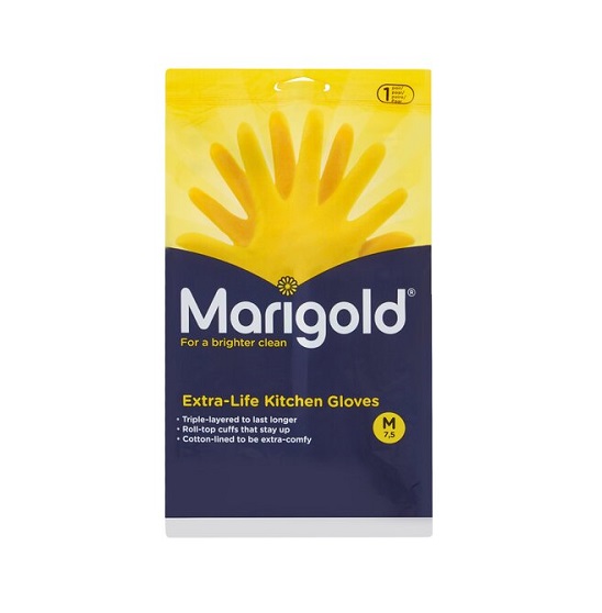 Marigold Kitchen Rubber Gloves Large 6 H B Enterprise   MAR010 