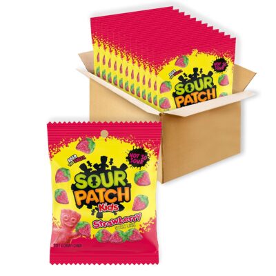 SOUR PATCH KIDS STRAWBERRY PEG BAG 3.5oz (102G) (12)