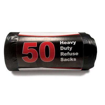 BLACK REFUSE BAGS HEAVY DUTY 50'S ROLL (8)