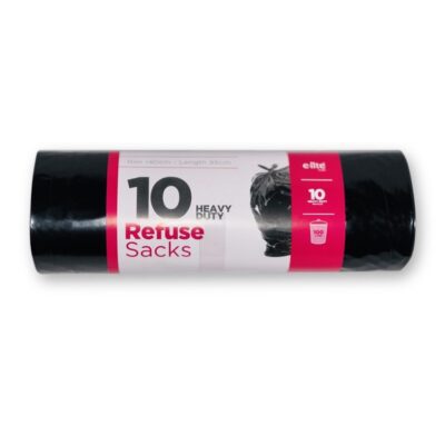 BLACK REFUSE BAGS HEAVY DUTY 10'S ROLL - ELITE (20)