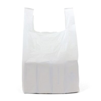 TULIP Z WHITE HT VEST CARRIER BAGS