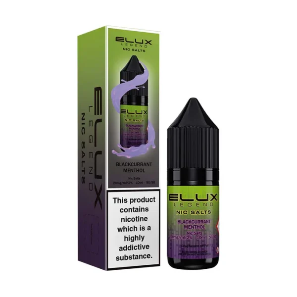ELUX NIC LIQUID BLACKCURRANT MENTHOL 10ML 20MG (10)