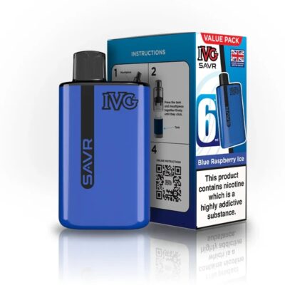 IVG SAVR BLUE RASPBERRY ICE 3000 PUFFS (5)
