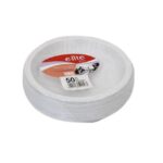 DISPOSABLE BAGASSE PLATES 18CM STANDARD (FULL BOX) (24)