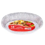 DISPOSABLE 18" OVAL JUMBO ROASTING DISH 1s (HALF BOX)(12)