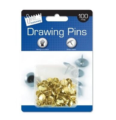 DRAWING PINS ON BLISTER CARD 100'S (12)