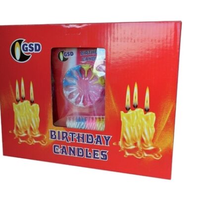 GSD BIRTHDAY CANDLES & HOLDERS (24)