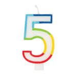 GSD NUMBER "5" CANDLES (6)