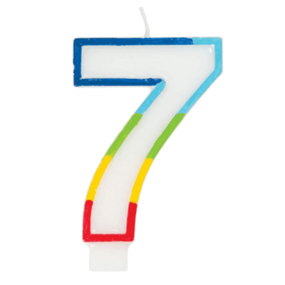 GSD NUMBER "7" CANDLES (6)