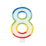 GSD NUMBER "8" CANDLES (6)