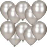 GSD METALLIC SILVER BALLOONS (12)