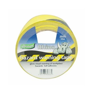 HAZARD TAPE BLACK 50MM X 10M (6)
