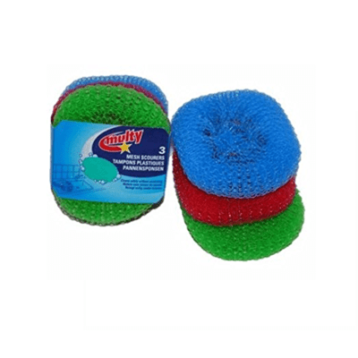 MULTY PLASTIC SCOURERS 3 PACK (10)