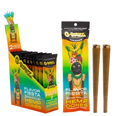 G rollZ 2 PACK FLAVOR FIESTA HEMP CONES (12)
