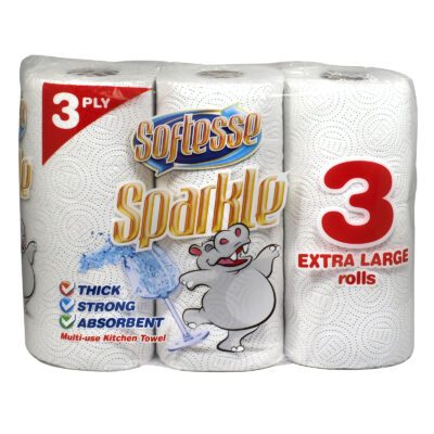 SOFTESSE SPARKLE KITCHEN TOWEL 3 PACK 3PLY (4)