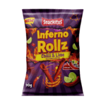 SNACKITOS INFERNO ROLLZ CHILLI & LIME 90G (16)