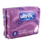 ULTREX NIGHT SANITARY PADS PURPLE (12)