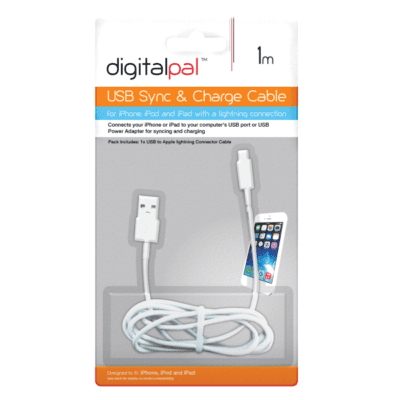 USB 1M CHARGE CABLE FOR IPHONE (FULL BOX) (24)