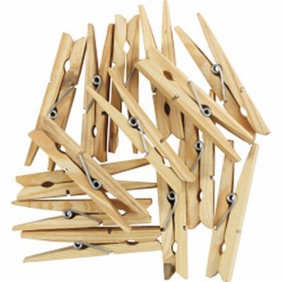 WOODEN CLOTHES PEGS 36PK (24)