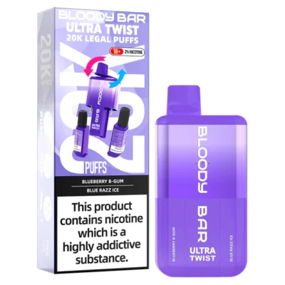 BLOODY BAR 20K BLUEBERRY SOUR RASPBERRY / STRAWBERRY RASPBERRY CHERRY ICE (5)