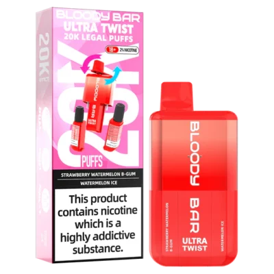 BLOODY BAR 20K STRAWBERRY WATERMELON BGUM / WATERMELON ICE (5)